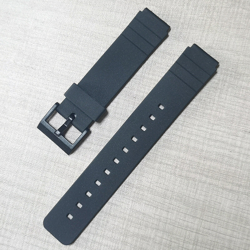 Correa de goma negra de 16mm para reloj Casio, pulsera de silicona para MQ-24, MQ-58, MQ-59, resistente al agua, para hombre y mujer