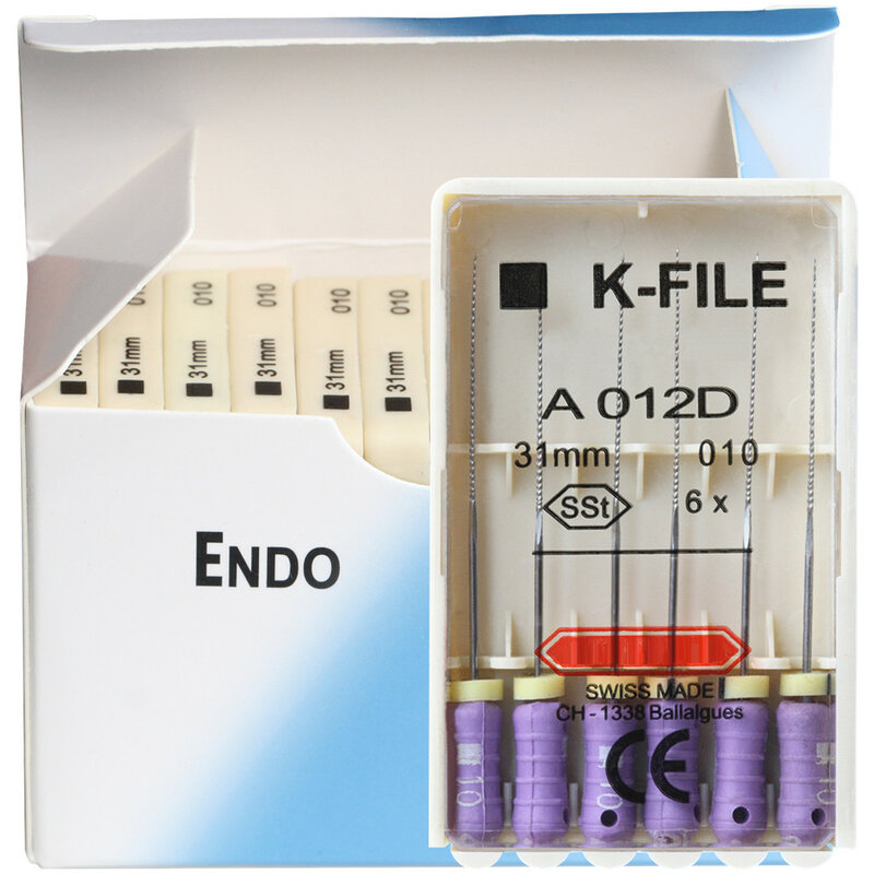 10 упаковок, эндододонтические эндодонтические файлы из нержавеющей стали