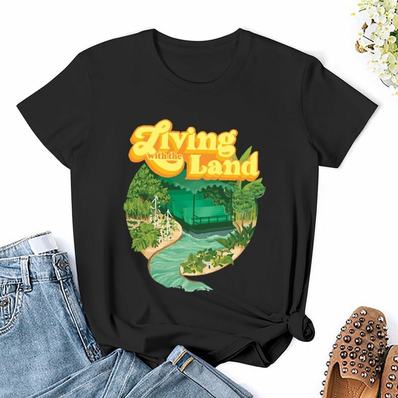 Camiseta de Living With the Land para mujer, vestido largo, camisetas ajustadas, vestido