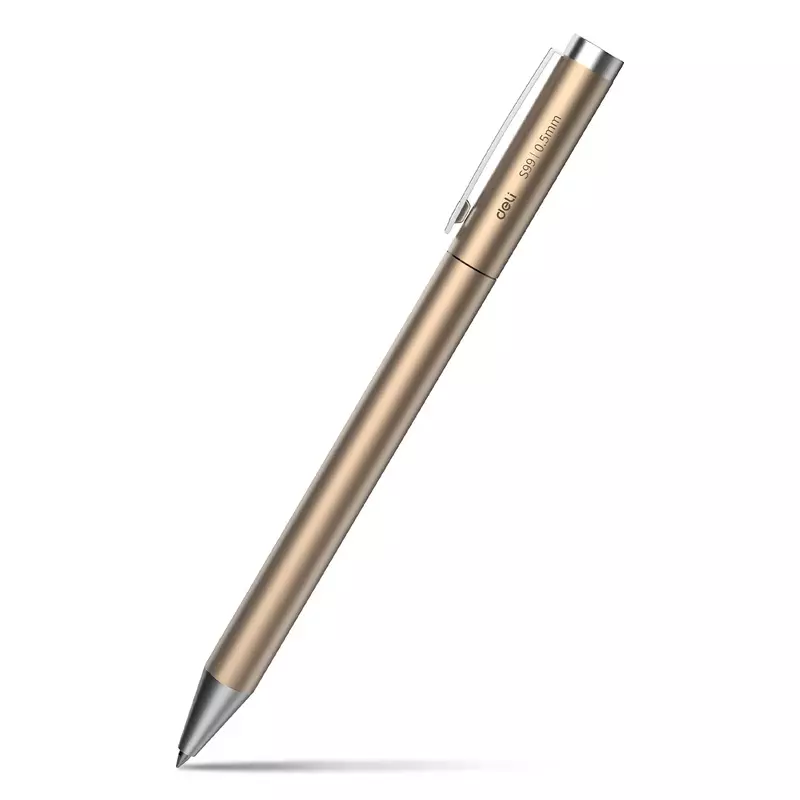 Delikatesy Nusign metalowy znak długopis obracający gładkie pisanie żelowy 0.5mm czarny tusz dobrze wytrzymały dla szkoły biurowej
