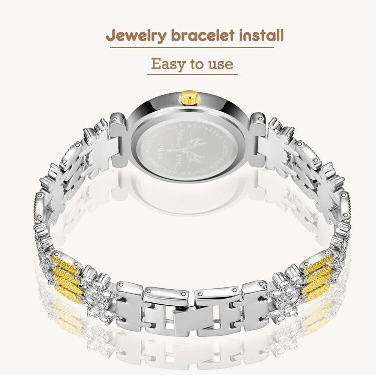 女性のための高級ブランドの時計,ダイヤモンド,エレガント,シルバー,ゴールド,蝶