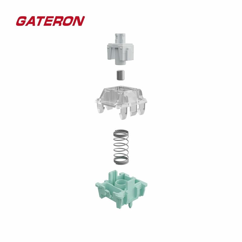 GATERON interruptores magnéticos de Jade, Interruptores lineales RGB para teclado mecánico, Sensor Hall, Ajuste libre, previaje
