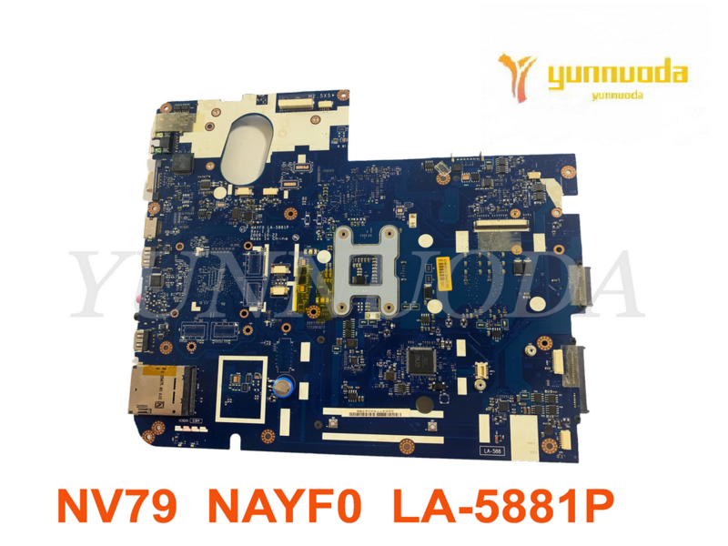 오리지널 ACER 게이트웨이 NV79 노트북 마더 보드 NV79 NAYF0 LA-5881P 테스트 무료 배송