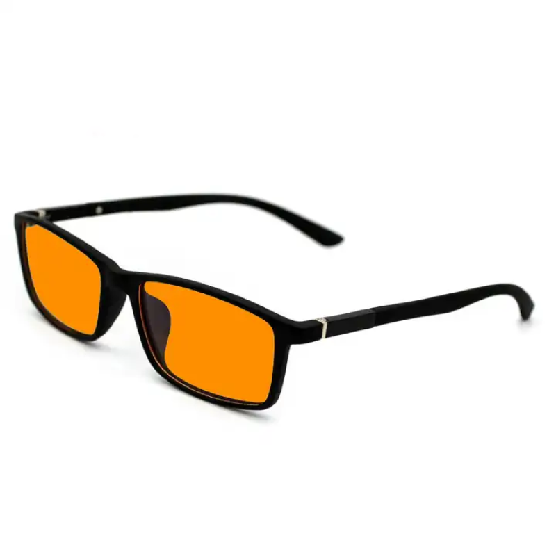 Orange Lens Yellow  Classic Square Gaming 100% blue light Blocking Glasses Men Women Office Anti Light Computer  Goggles