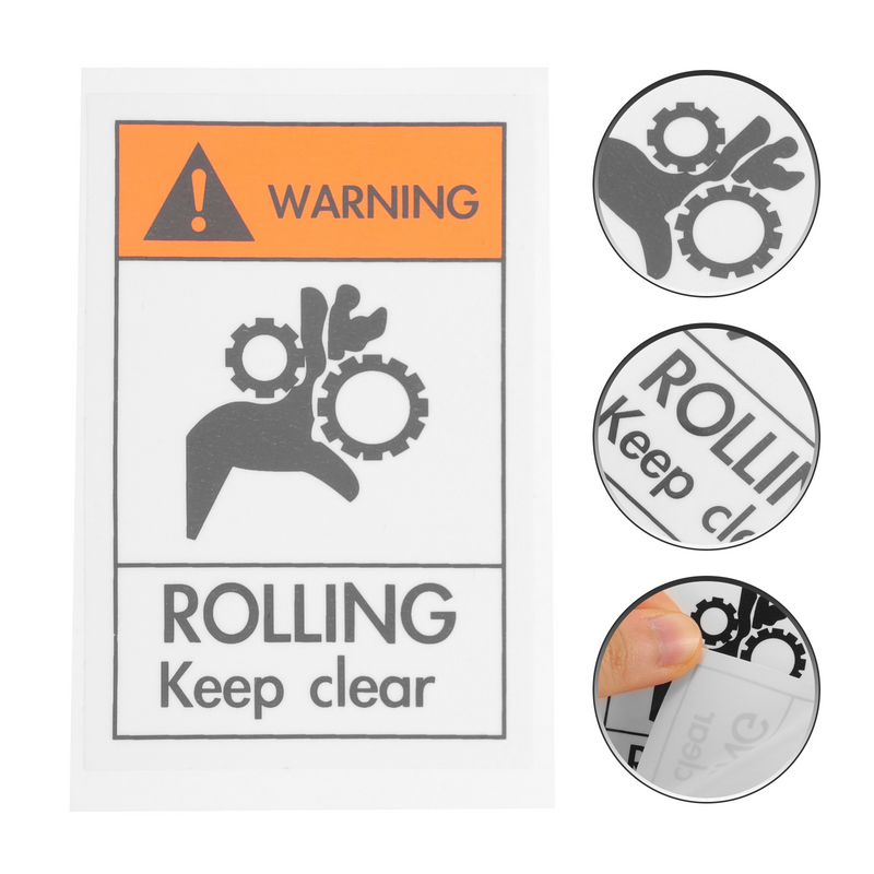 Hazard Stickers Beware of Entanglement Signs Hands Cautious Equipment Warning Decals Industrial Safety