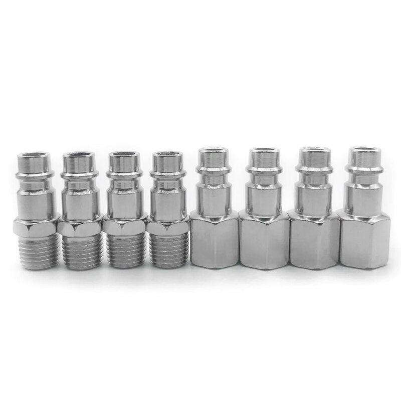 10pcs Air Compressor Fitting Hand Tool Male Female Thread 1/4 BSP Heavy Duty Euro Connectors Easy Install High Hardness
