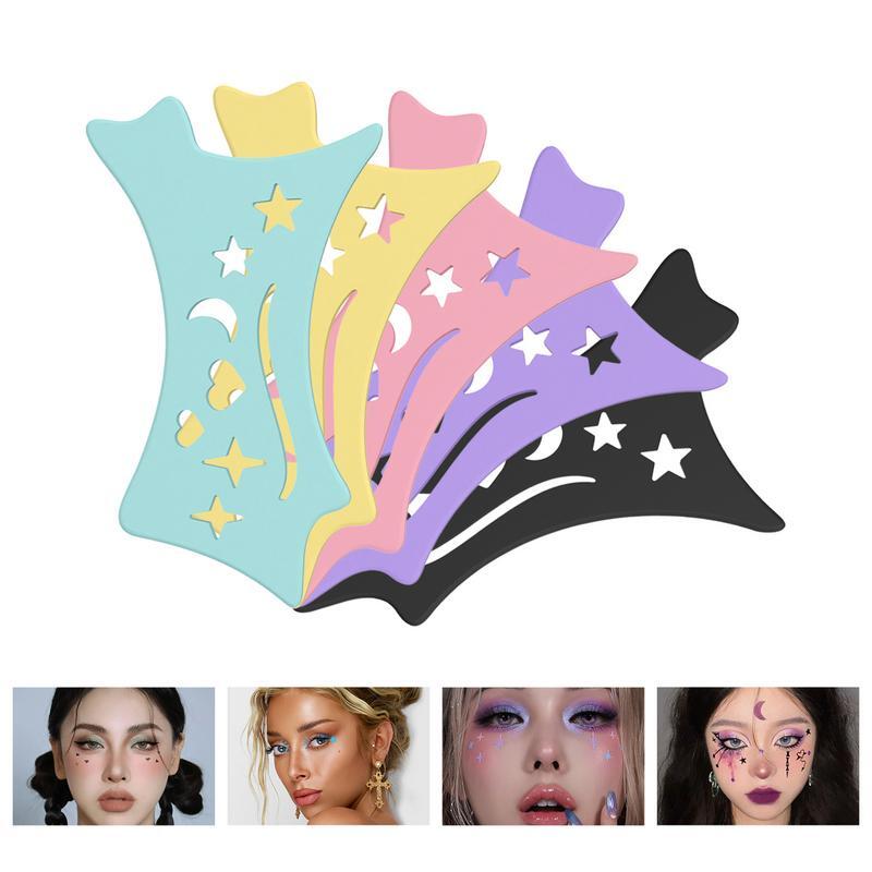 Eyeliners Stencils Winged Tips Silicone Eyeliners Stencil Models Template Shaping Tools Eyebrows Template Card Eye Makeup Tool