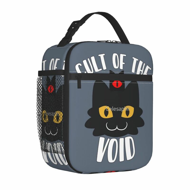 Kult der Leere (Katze) isolierte Lunch-Tasche personal isierte dauerhafte Geburtstags geschenk