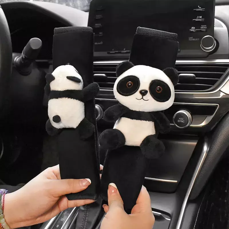 Car Style Seat Belt Cover Shoulder Belt Seat Belt Cushion Animal Panda Car Seat Belt Shoulder Pad Protector Car Neck Protector