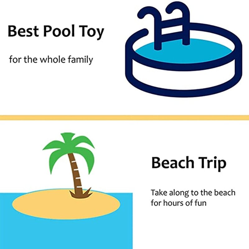127D Zwembadwaterballen Strandbad voor speelspeelgoed Interactief spel voor familie buiten voor