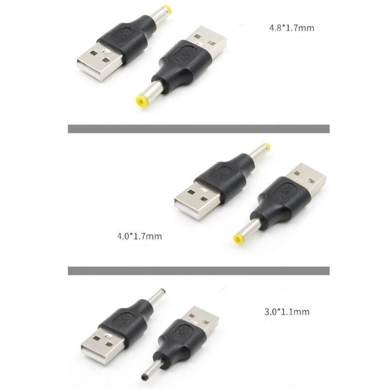 Adattatore bus USB 2.0 Da USB a 5.5x2.1 2.5x0.7 3.0x1.1 5.5x2.5 5.5x1.7 4.8x1.7 adattatore USB a per ricarica da PC