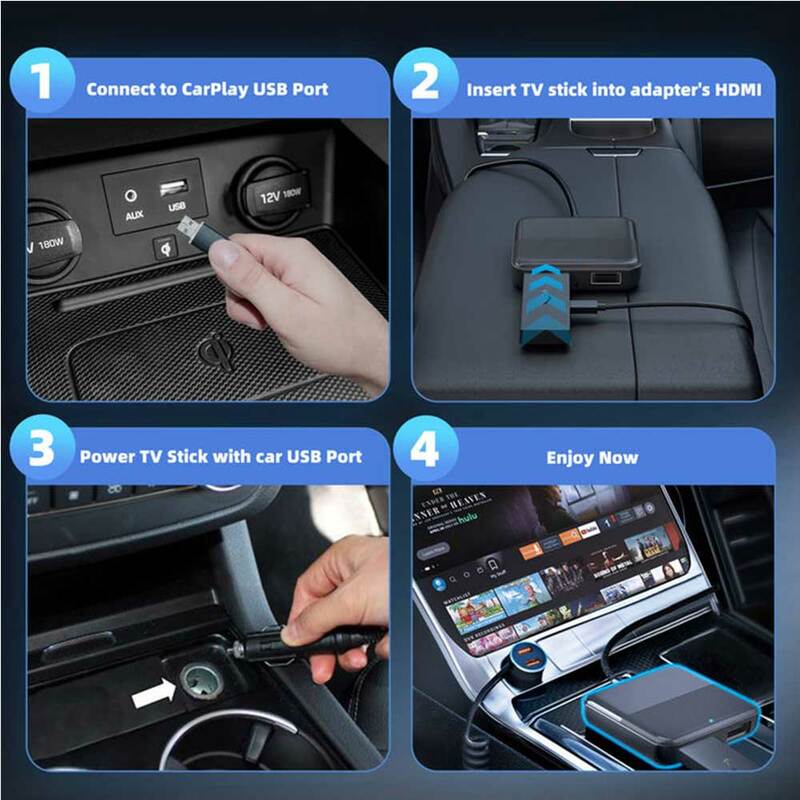 Konverter Mate TV Mobil untuk stiker api untuk Aksesori Mobil adaptor Multimedia HDMI untuk Toyota Peugeot Benz Audi VW Chevrolet Kia
