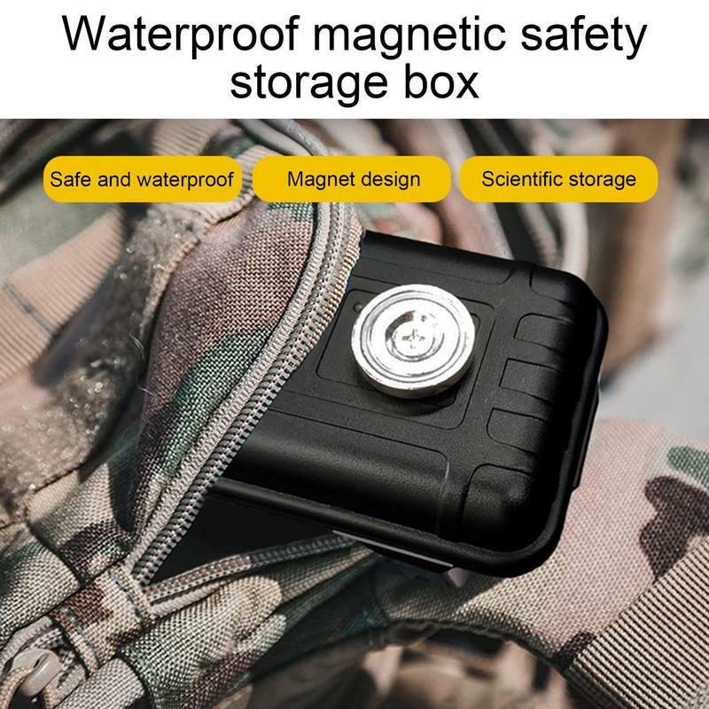 Magnetic Key Holder Under Car Hide Key Box Waterproof Key Hider Rustproof Multifunctional Box for Spare Key GPS Locator