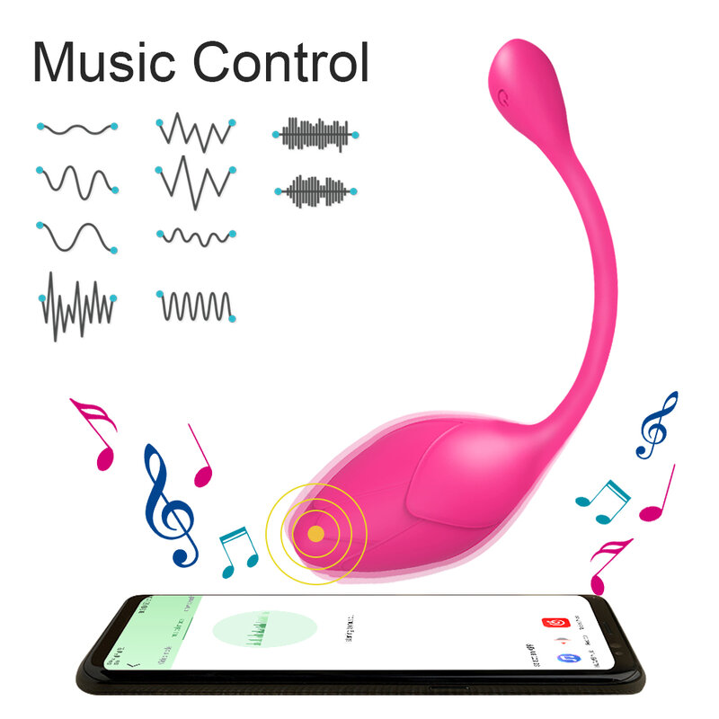 Vibradores de rosa con Bluetooth para mujer, huevo inalámbrico, Dildo con Control remoto, punto G femenino, huevo vibrador del amor, Juguetes sexuales para adultos