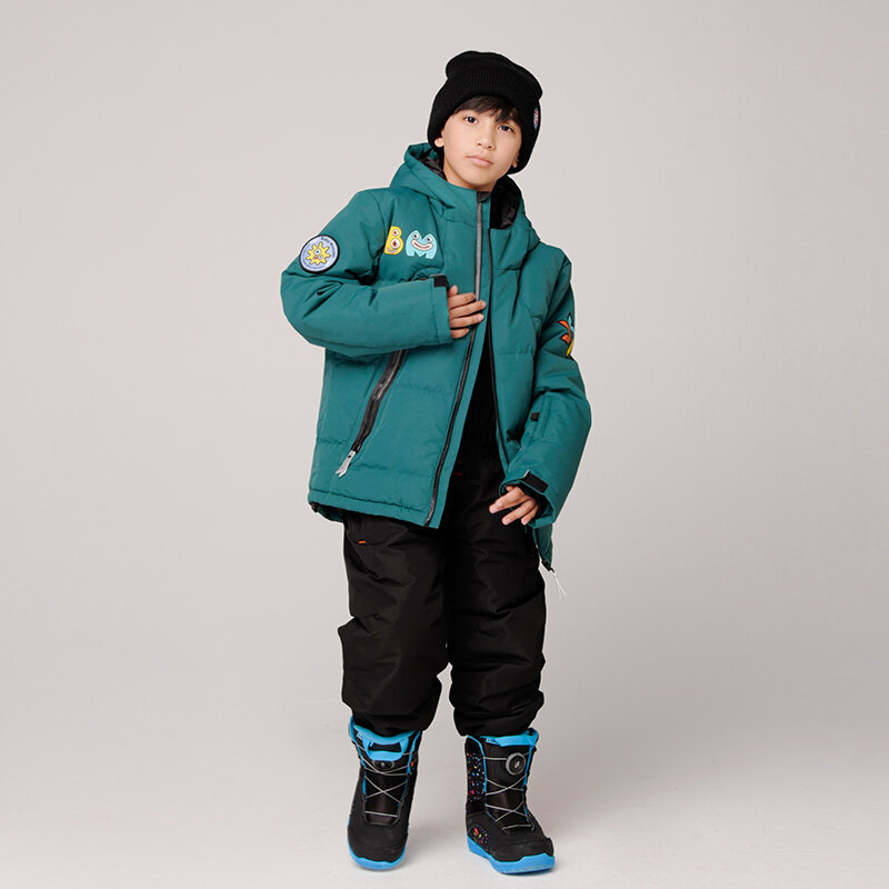 LDSKI Ski Jackets Kids Snowproof Hem Hooded Thermal Clothing Windbreaker Waterproof Winter Warm Suit Snow Coat Snowboard Wear