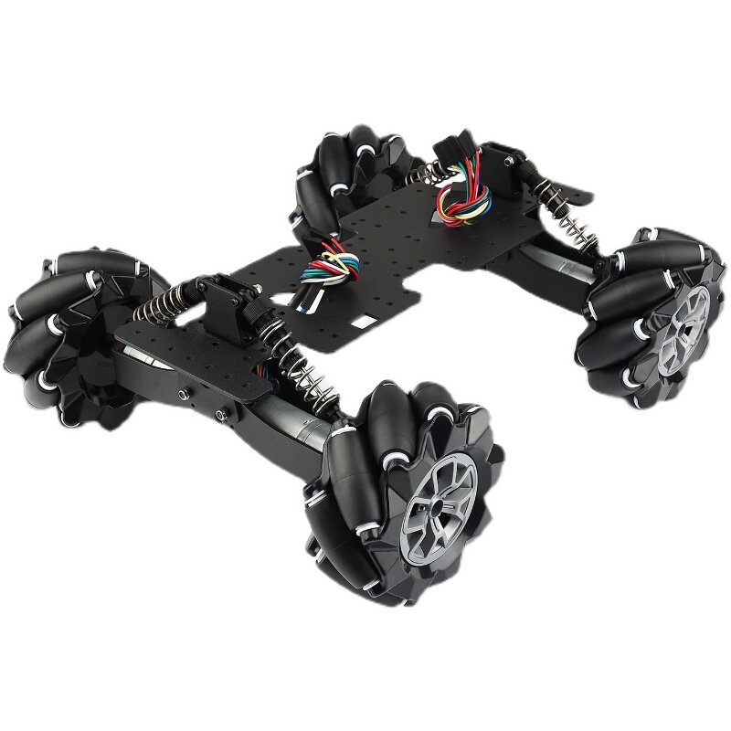 โครงช่วงล่างของรถหุ่นยนต์4WD ทิศทางเดียวเพลาล้อหลังแบบปรับได้สำหรับหุ่นยนต์ Arduino ของตกแต่งงานปาร์ตี้หุ่นยนต์ Ps2ตั้งโปรแกรมได้
