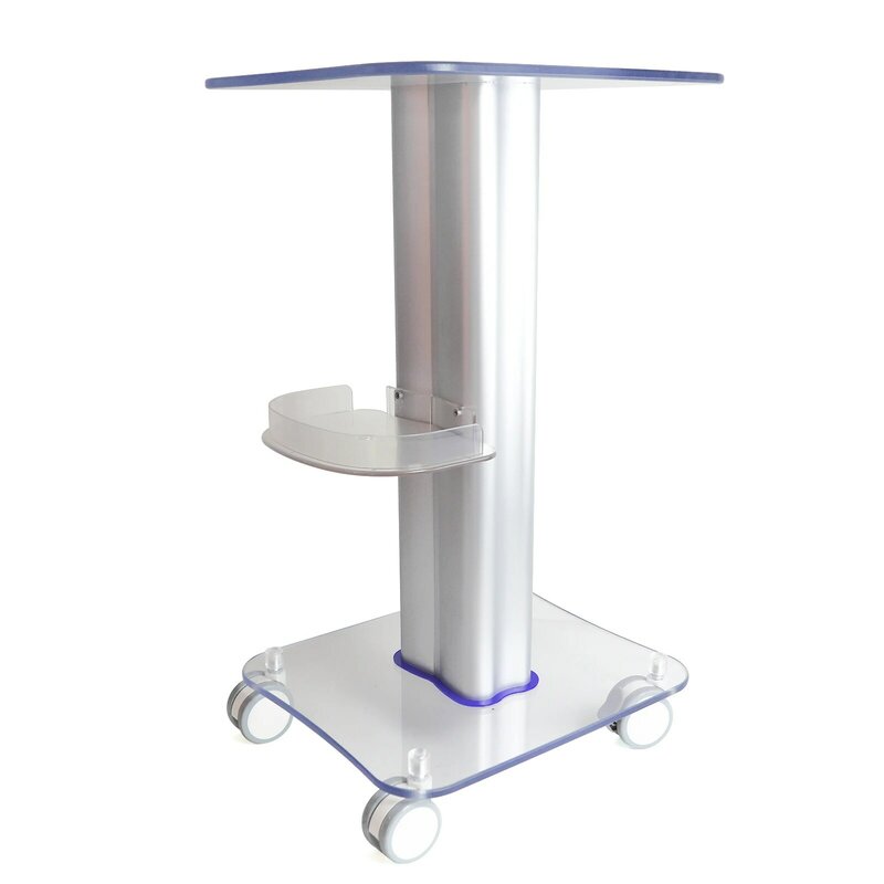 Acrylic Beauty Salon Trolley Rolling Cart SPA Machine Holder Mobile Equipment Stand with Universal Wheels