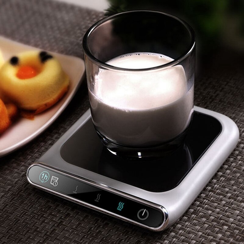 แผ่นถ้วยอุ่นให้ร้อนแบบพกพาที่อุ่นแก้วกาแฟ USB สำหรับโต๊ะทำงานเครื่องอุ่นเครื่องดื่มไฟฟ้าสำหรับน้ำชาน้ำนมใช้งานง่าย
