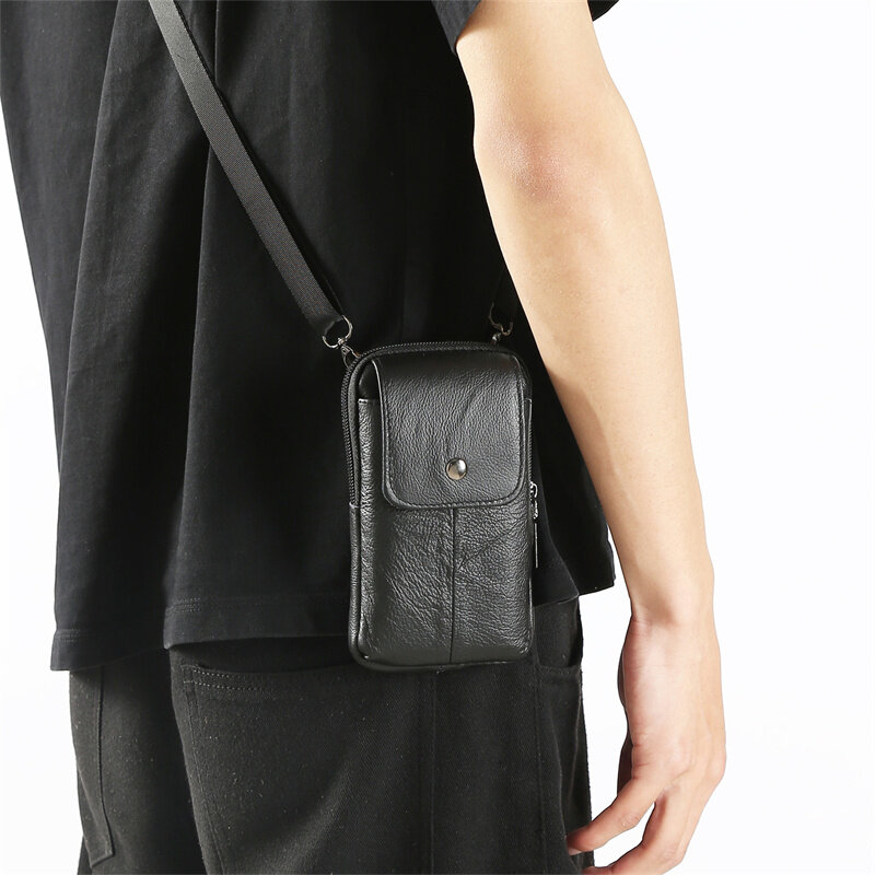Męska i damska wielofunkcyjna torba na pas pionowy przenośna o dużej pojemności proste praktyczne męskie torby damskie