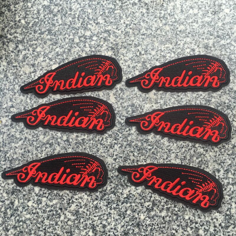 3 teile/los indische Motorrad Stickerei Eisen auf Patches für Kleidung Jacke Nähen liefert Aufkleber Bekleidung Zubehör Hut Abzeichen