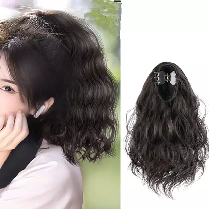 Natural Fluffy Curly Ponytail para mulheres, extensões de cabelo para meninas, peruca clip-on, pony Tail Hairpiece