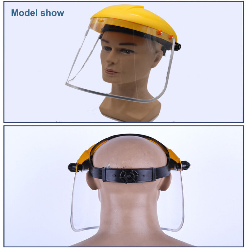 หมวกพีวีซีใสป้องกัน seluruh wajah แบบสวมหัว pelindung Mata อุปกรณ์หน้ากากปิดหน้าหน้ากากขี่มอเตอร์ไซค์หน้ากากปิดหน้า