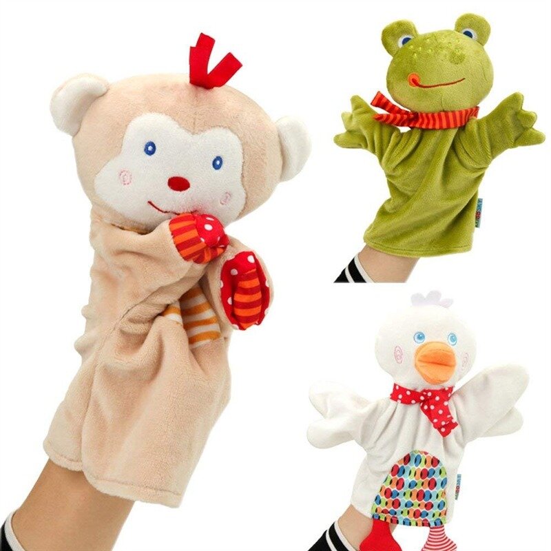 Guante de tela no tejida hecho a mano para niños, dibujos animados, animales, educación de dedos, juguetes artesanales de aprendizaje, Gadgets divertidos, 1 unidad