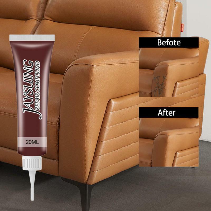 20ml agen Gel perbaikan pengisi kulit kursi mobil otomatis mantel Sofa lubang retak pelengkap Refurbishing krim perbaikan pasta