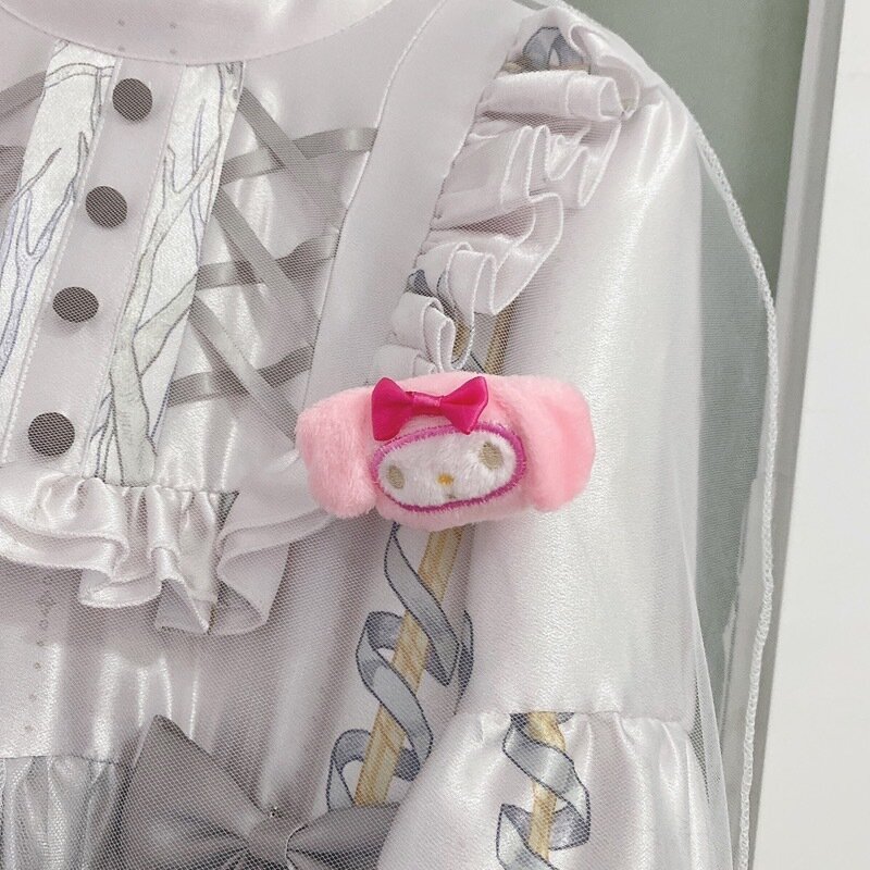 Мультяшная брошь Sanrio Hello Kitty 7 см в виде милой мелодии в виде коричной мелодии, булавка для сумки, рюкзака, подвеска, украшение, аксессуары