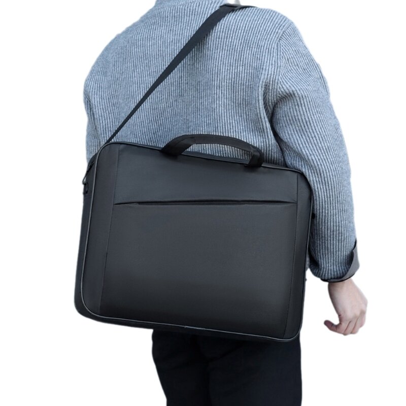 Bolsa ombro para computador, conveniente espaçosa, com vários bolsos compartimentos para trabalho diário