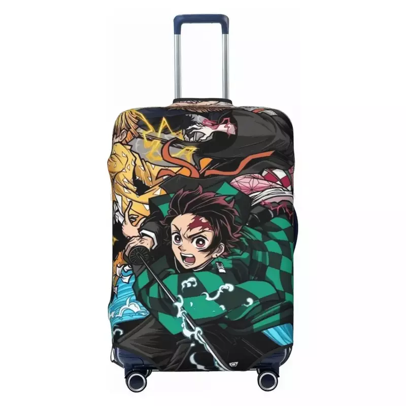 2024 Anime Suitcase Cover Flight Kimetsu No Yaiba Practical Luggage Supplies Travel Protector