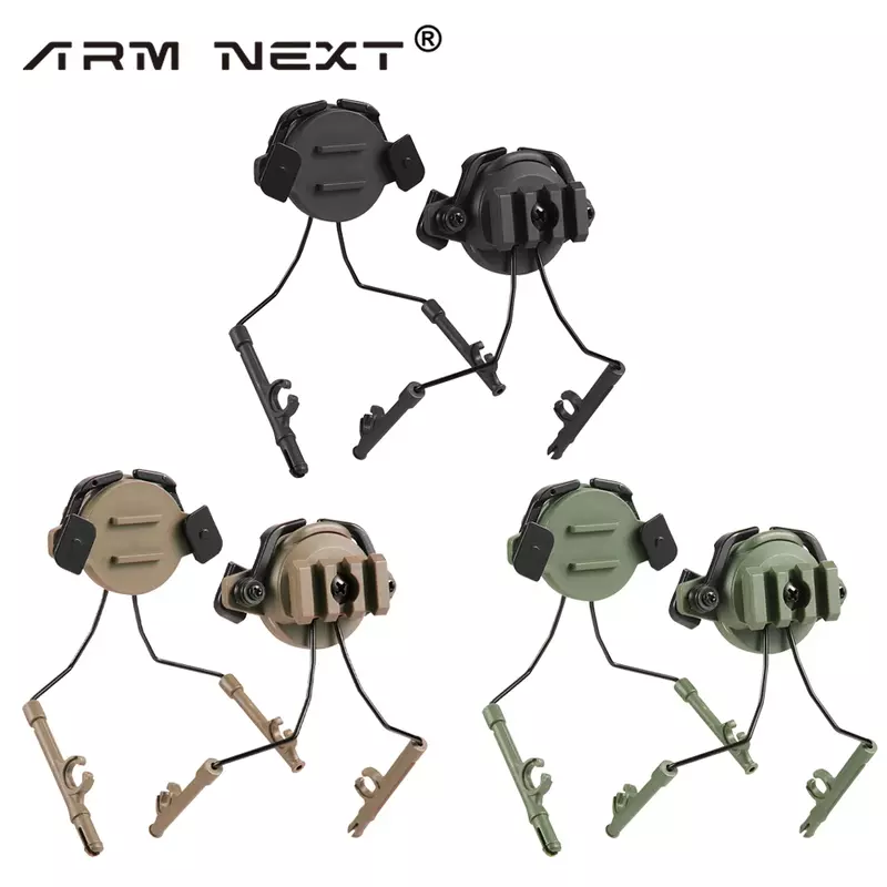 Accesorios de casco táctico, soporte de auriculares ajustable militar, adaptador de riel de arco para deportes al aire libre, Airsoft, Paintball