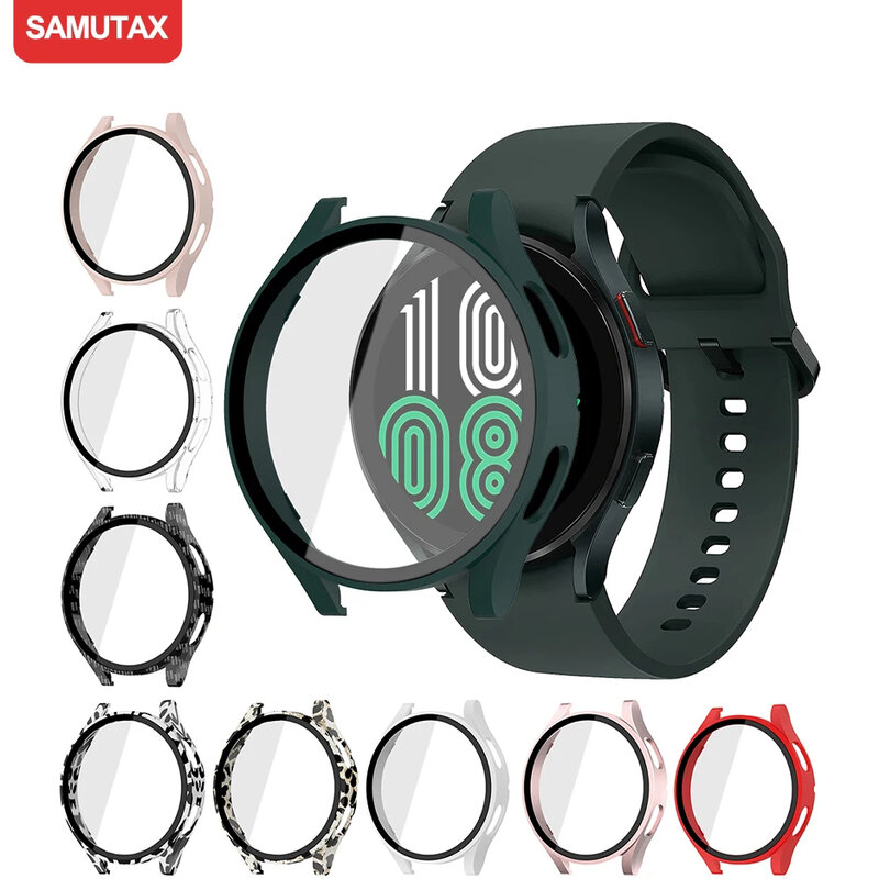 Coque de protection d'écran en verre et étui pour Samsung Galaxy Watch 4/5/6, coque rigide 256, protection intégrale, 44mm, 40mm, Guatemala