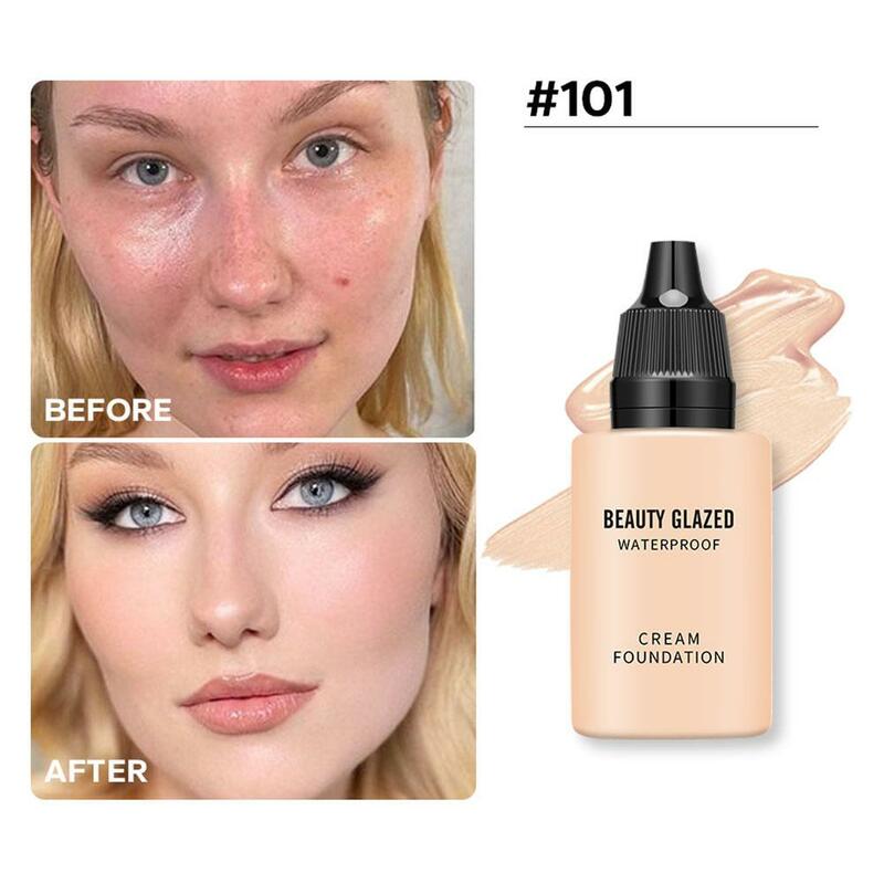 Matte Liquid Foundation Cream Smooth Long Wear Oil-Control Face Foundation Full Coverage Concealer Waterproof Contour Makeup