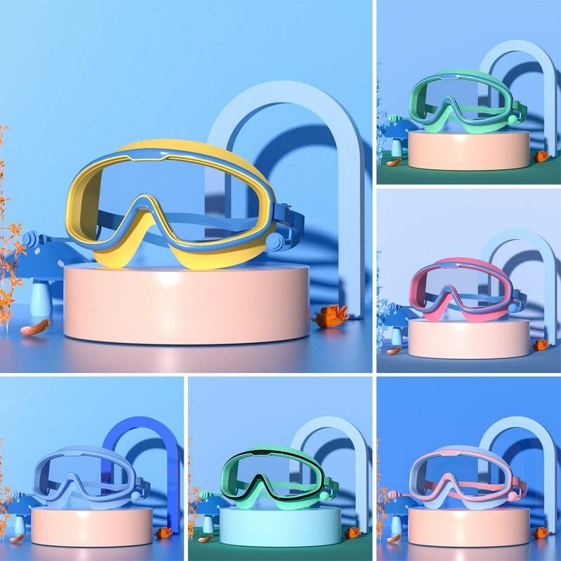 نظارات واقية للأطفال الصغار 3-15 مضادة للضباب بدون تسريب نظارات سباحة واضحة للأولاد والبنات بركة السباحة على الشاطئ نظارات سباحة قابلة للتعديل