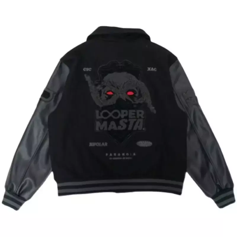 New Men's Baseball Uniform Spring Autumn Y2K Retro Trend Leather Jacket Heavy Industry Embroidery Black Short Coats Ins Hot Sale