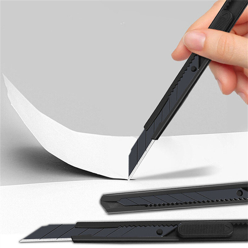 Liga de alumínio Art Utility faca com cortador de fratura, carta abridor, lâmina de metal, ângulo de travamento automático Design