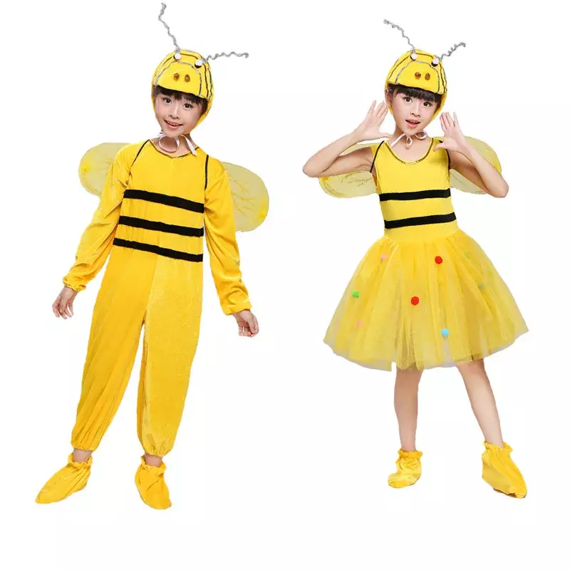 Żółty pasek pszczół dla dzieci do odgrywania ról potańcówka chłopców i dziewczyny kombinezon rekwizyty kostium na Halloween Cosplay