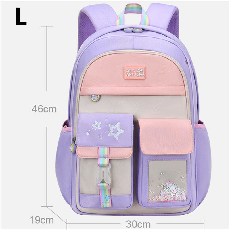 Детские школьные ранцы для девочек, ортопедические рюкзаки для начальной школы, рюкзак принцессы для подростков