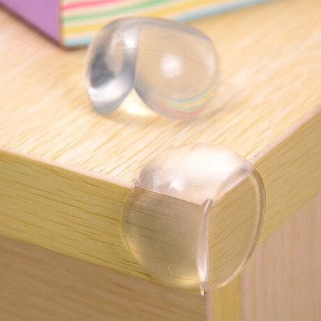 Protector de esquina de mesa de silicona transparente, 10 piezas, protección para bebé, cubierta transparente esférica, anticolisión