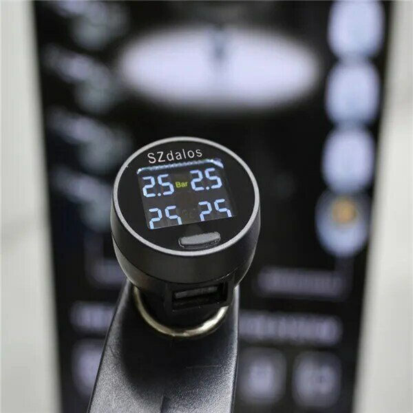 Sistema de Monitoreo de presión de neumáticos inalámbrico, 433 mhz, tipo digital tpms con 4 sensores, DIY