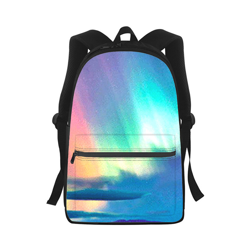Northern Lights Sky mochila con estampado 3D para hombre y mujer, bolso escolar para estudiantes, mochila para ordenador portátil, bolso de hombro de viaje para niños