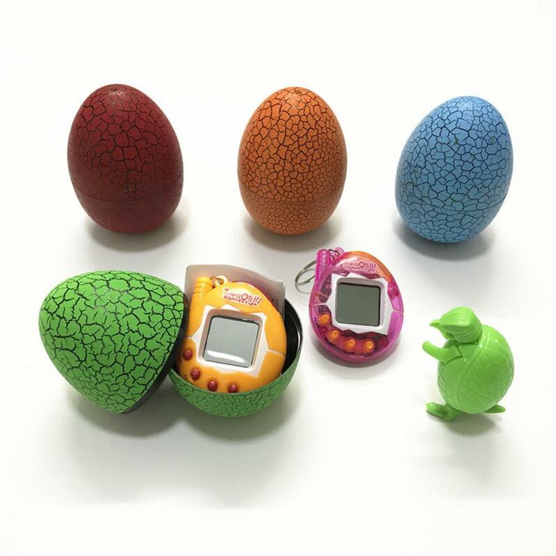 Máquina electrónica multicolor para mascotas, huevo agrietado, colgante personalizado, batería para mascotas en 1, ciber Virtual, juguete nostálgico para mascotas, juego pequeño