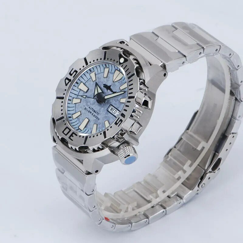 HEIMDALLR-Relógio Masculino Automático Frost, Mecânico Sapphire Glass, Relógio de Mergulho Impermeável Luminous C3 Luminous, Monster V2, NH36A, 200m