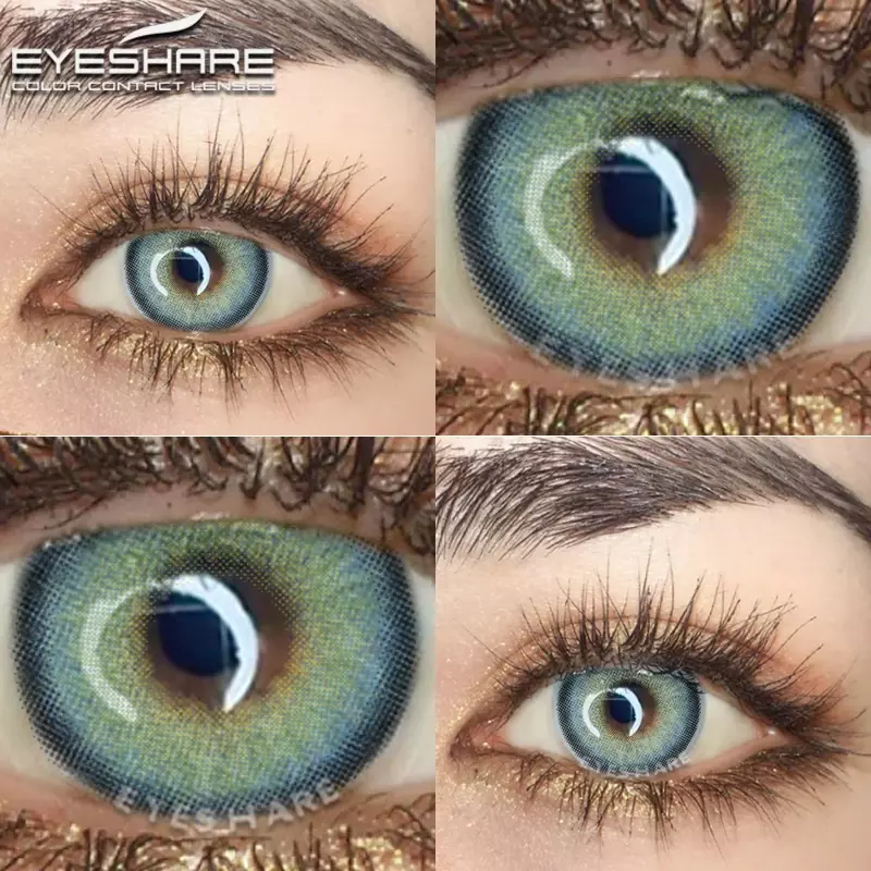 EYESHARE Farbe Objektiv Augen 2 stücke Natürliche Farbe Kontaktlinsen Für Augen Jährliche Schönheit Kontaktlinsen Auge Kosmetische blauen Farbe objektiv