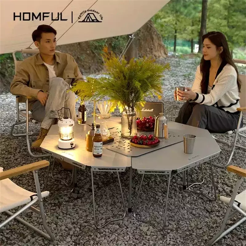 Homful-Outdoor Ultra Light Aluminum Alloy Folding Table, Equipamento De Acampamento, Mesa De Piquenique, Nova Chegada