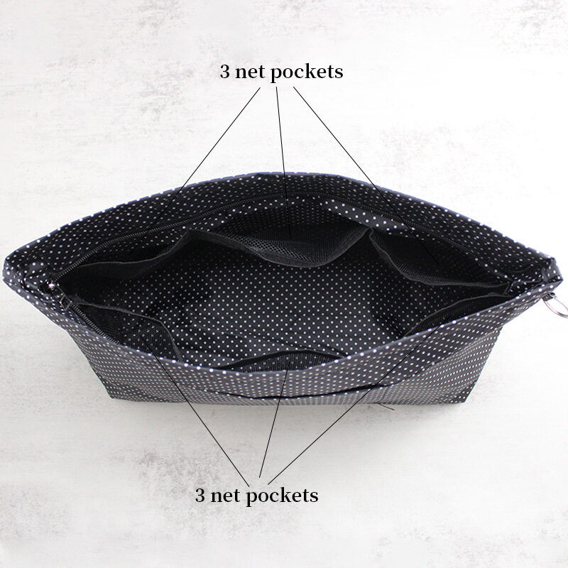 Tinberon กระเป๋าจัดระเบียบกระเป๋าถือ dalaman tas ไนลอนความจุสูงกระเป๋าแต่งหน้าเหมาะสำหรับกระเป๋าโท้ทสุดหรู