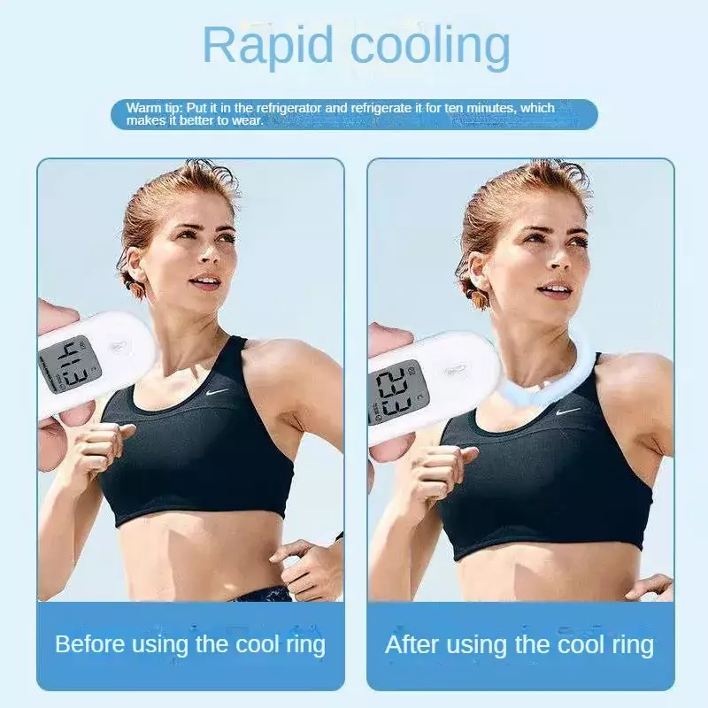 Neck Cooler Icering Hot Weather Relief, Summer Neck Cooling Tube for Outdoor Activities Reusable Ice Pack Gel for Running