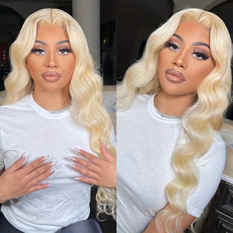 613 13x6 HD Lace Frontal Wig Blonde 13x4 Lace Front 100 Human Hair Lace Promotion For Women Prepucked Body Wave Brazilian Wigs