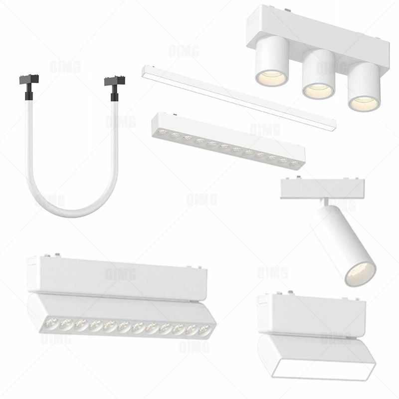 Smart Home Tuya Dimming 6MM Ultra-Thin Ceiling Mount 48V Magnetic Track Light System Thin Slim Surface Mounted Linear Light